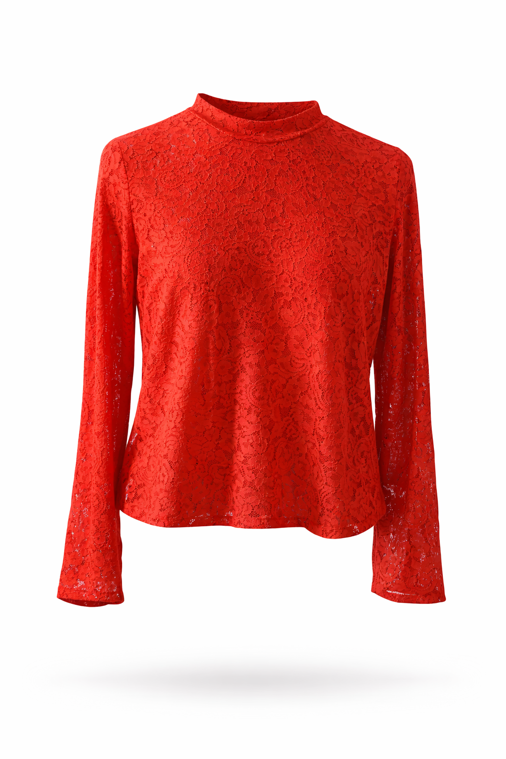 Blusa Encaje Rojo Intenso