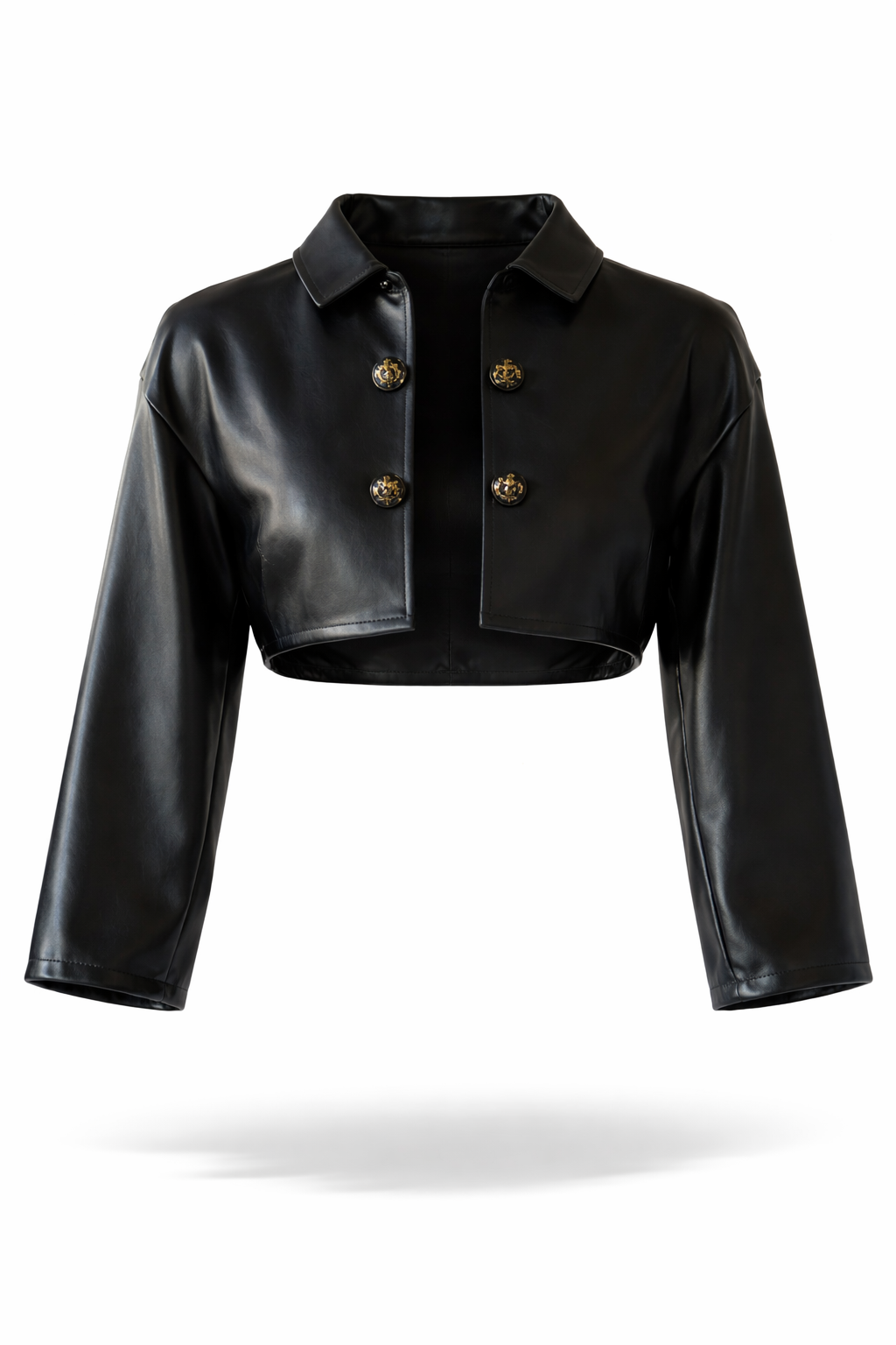 Chaqueta Cropped Cuero