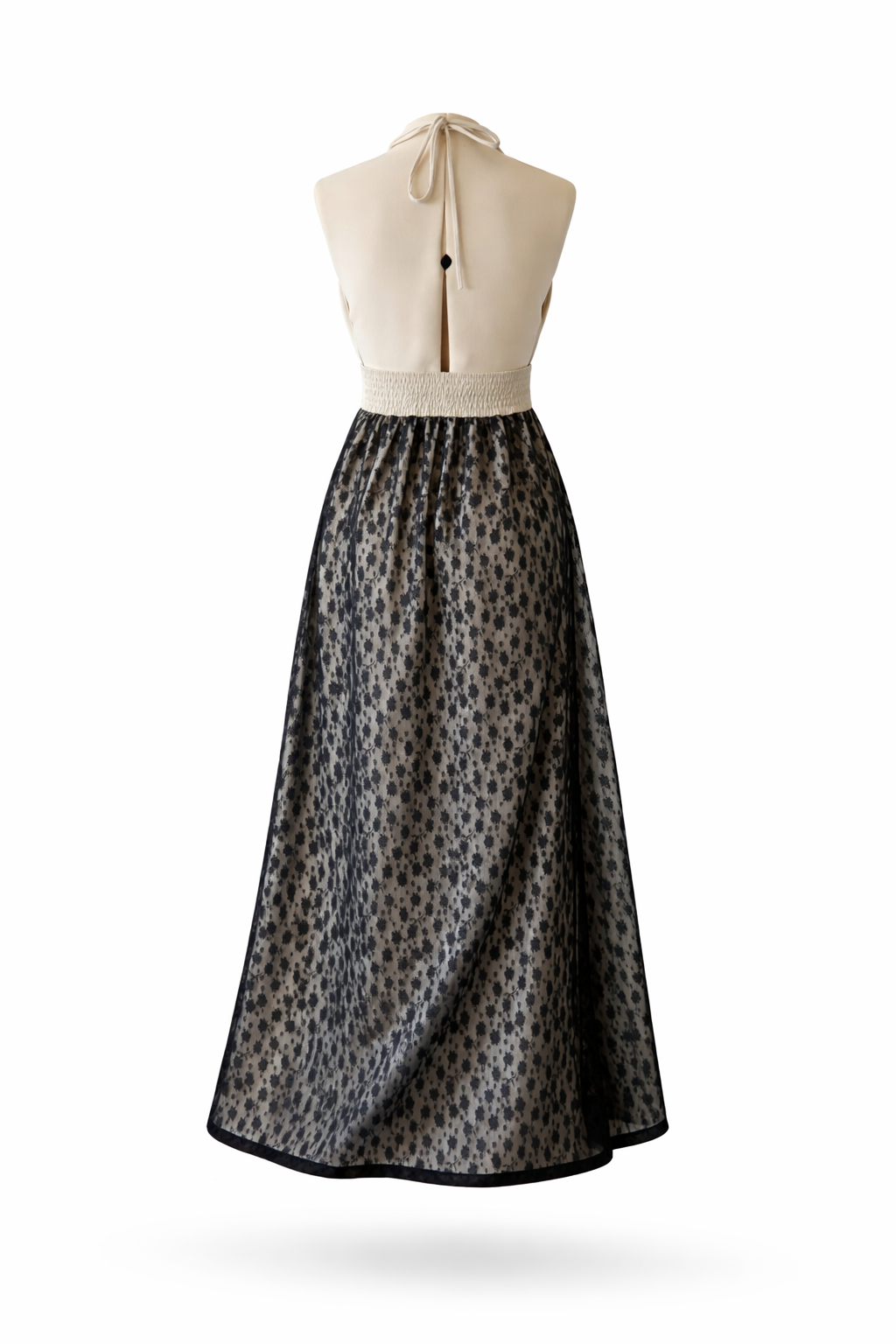 Vestido Largo Halter Elegance Print