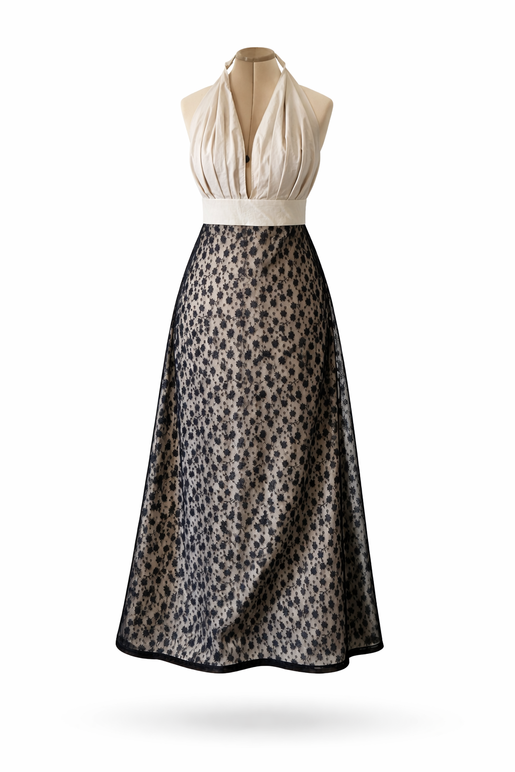 Vestido Largo Halter Elegance Print