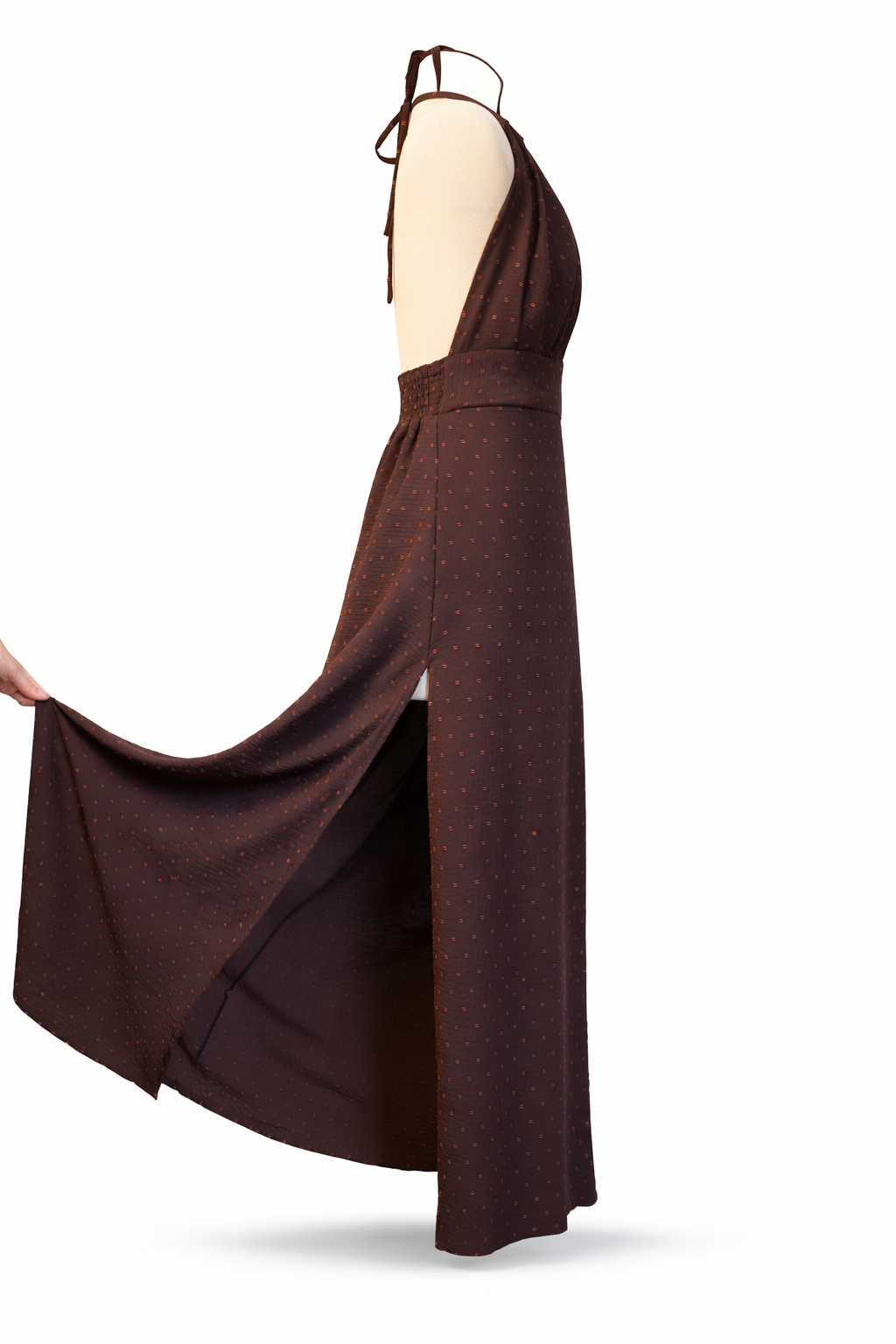Vestido Largo Halter Chocolate