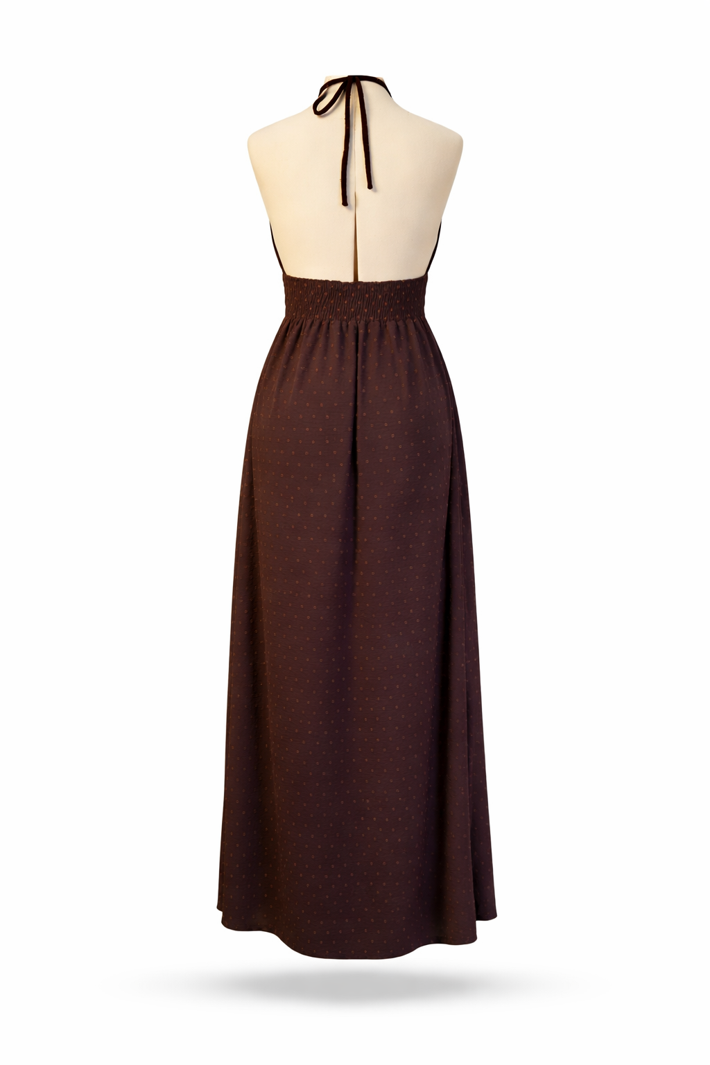 Vestido Largo Halter Chocolate
