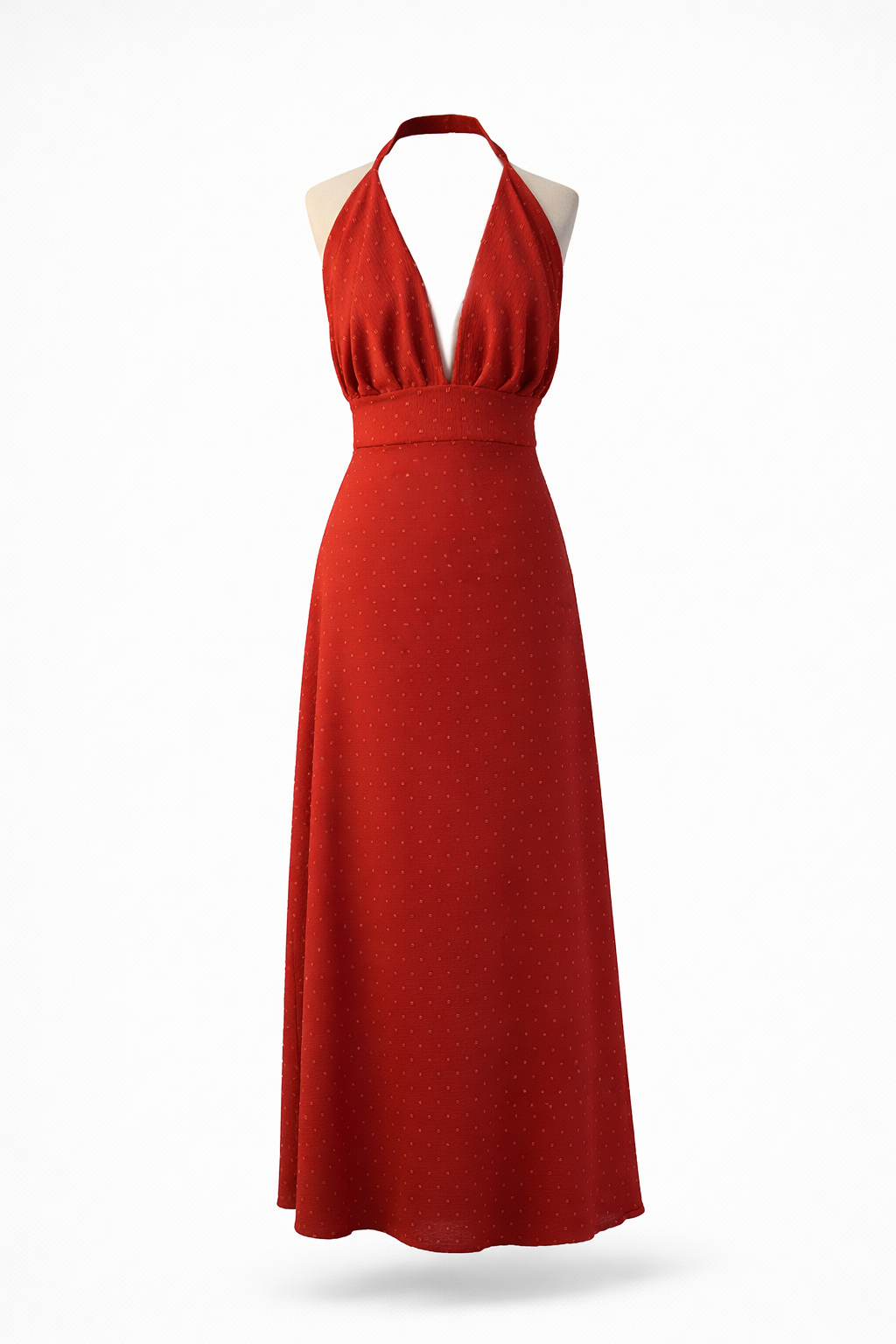 Vestido Largo Halter Rojo