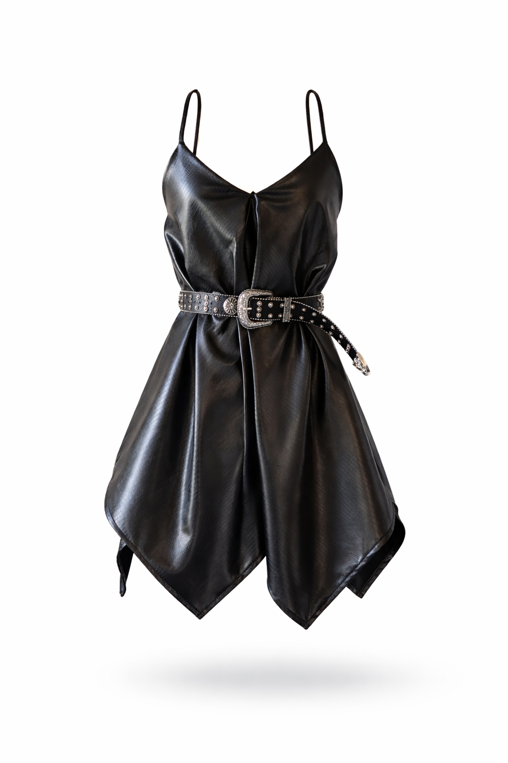 Vestido Cuero Asimétrico