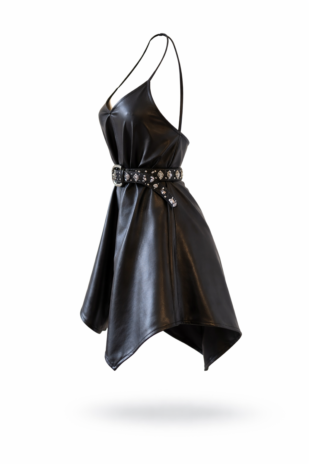 Vestido Cuero Asimétrico