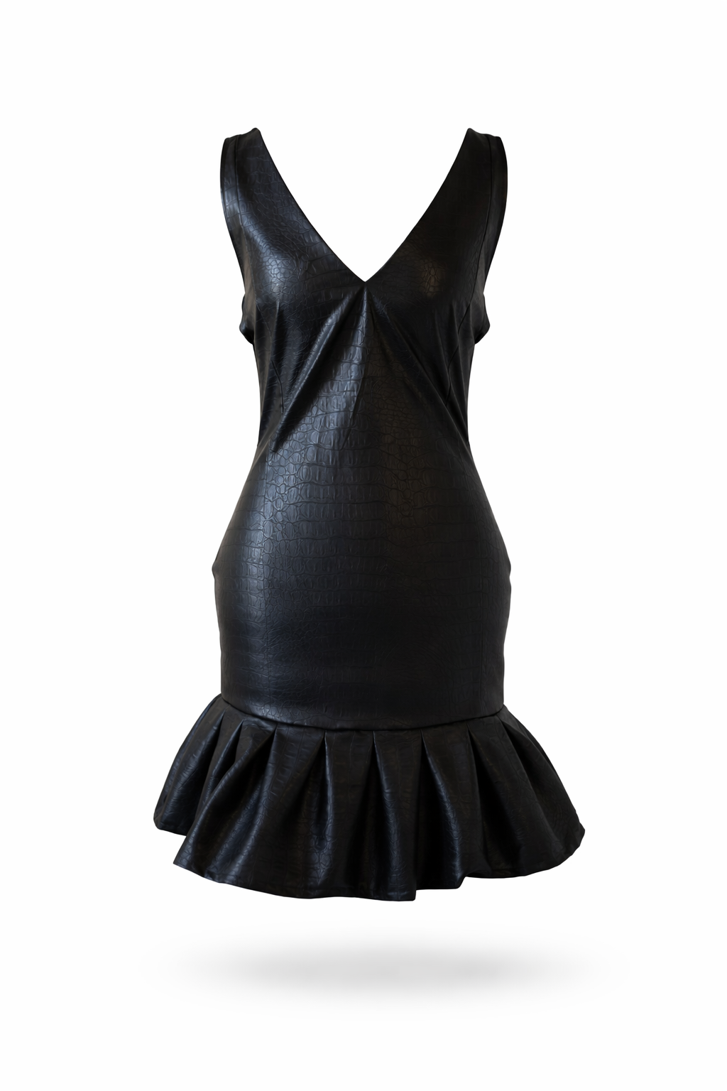 Vestido de charol efecto cocodrilo