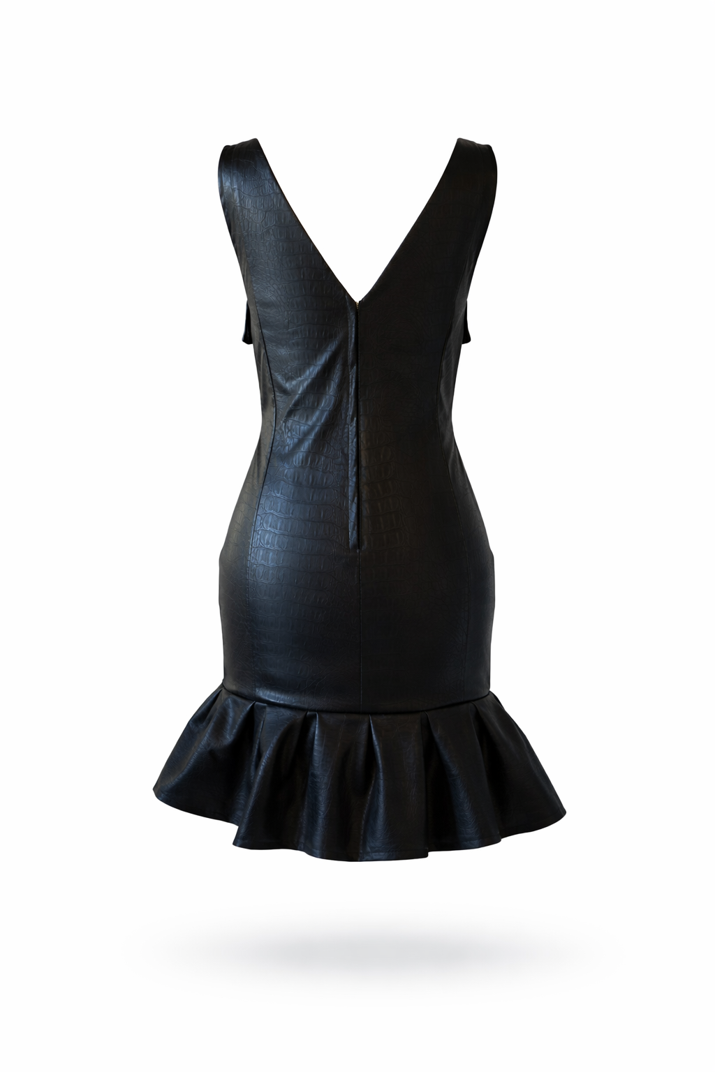 Vestido de charol efecto cocodrilo
