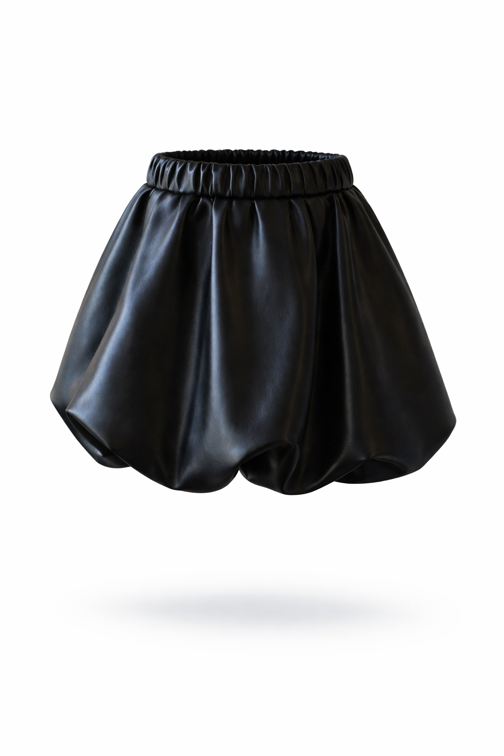 Falda globo cuero