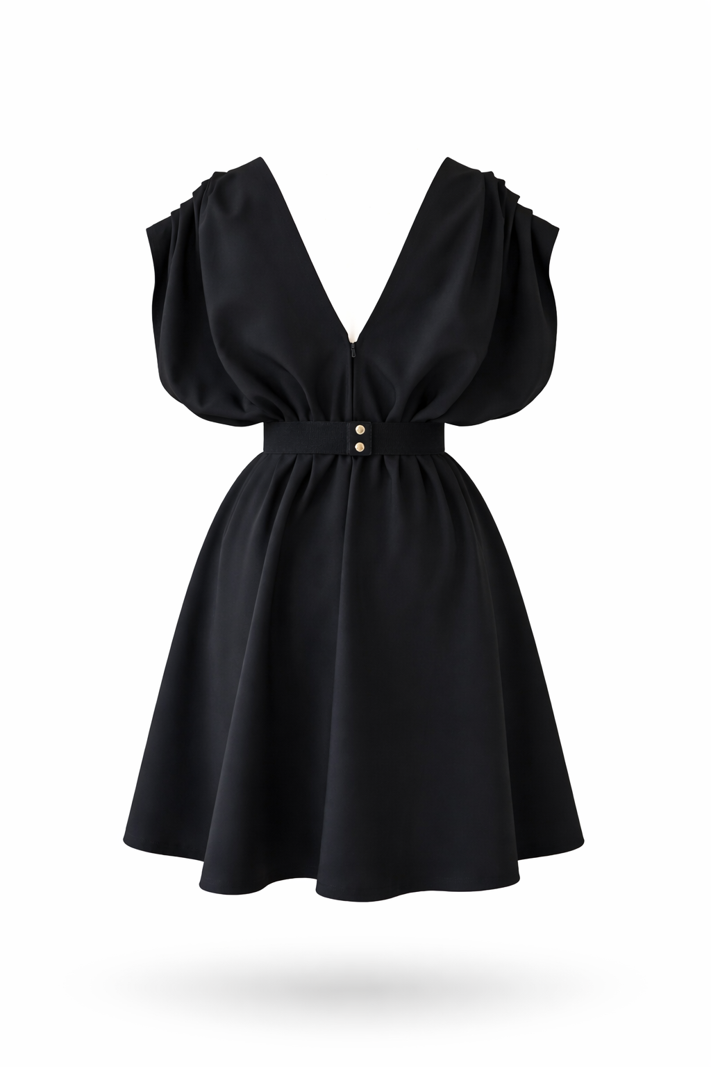 Vestido Bicolor Cadena Dorada