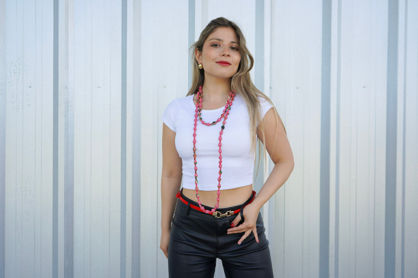 Collar Semillas del Tiempo ROSA – Hecho a Mano